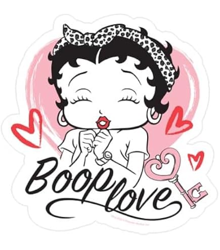Betty Boop Blowing Kiss Vinyl Window Decal – Car, Laptop, Truck Sticker