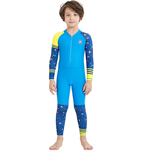 Fashionwu Children Unisex Colorful Jumpsuit Swimsuit Conjoint Quick Cute Dry Suit Set