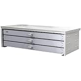 Stellar 39662, (3) Drawer Heavy-Duty Steel Toolbox- 11.25" H x 42" W x 16.75" D