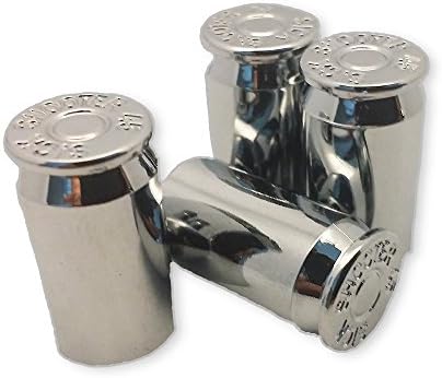 Sickshooter No Freeze 45 Caliber Shell Valve Stem Caps 4pk (SuperChrome) for All Cars Trucks and Motorcycles