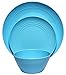 Melange 12-Piece  Melamine Dinnerware Set (Solids Collection ) | Shatter-Proof and Chip-Resistant Melamine Plates and Bowls | Color: Blue | Dinner Plate, Salad Plate & Soup Bowl (4 Each)