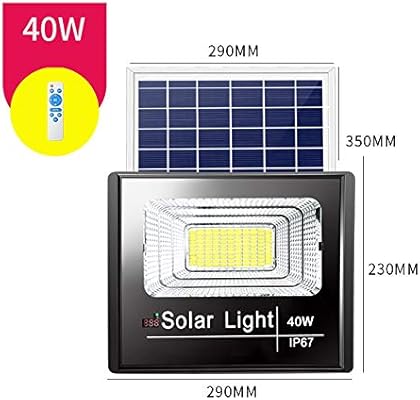 40W Solar Foco Proyector LED Exterior, Luz de Seguridad IP67 A ...