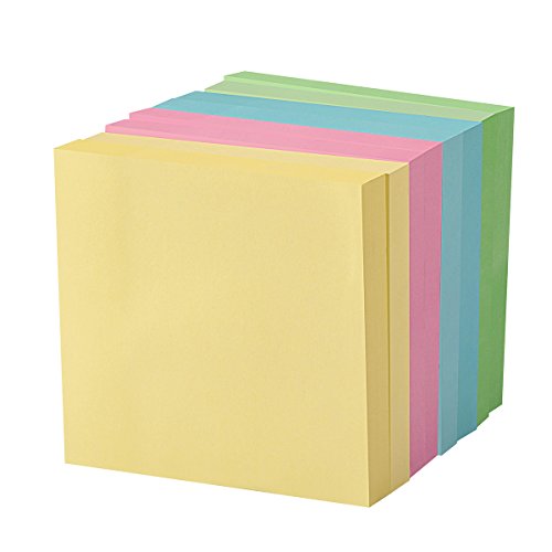 ZCZN 4 Color Sticky Notes,3 in x 3 in 8 Pads/Pack 100 Sheets/Pad Self-Sticky Notes (8 Pads) - Thumbnail 2