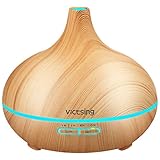 VicTsing 300ml Cool Mist Humidifier Ultrasonic Aroma Essential Oil Diffuser for Office Home Bedroom Living Room Study Yoga Spa - Wood Grain