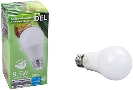 4 PACK SEV A19 LED Light Bulb Glass Housing 9.5 W (Equivalent to 60 W) 810 lumens Dimmable Mercury-free LED E26 Base