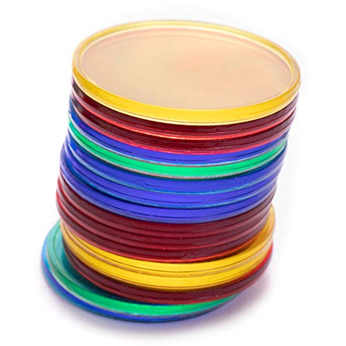 Jumbo Bingo Bundle - 50 Large Print Bingo Cards, 300 1.25" Bingo Chips - Educational STEM Resource - Translucent Colored Counting Markers for Elementary Classroom and Early Childhood Math Games - Thumbnail 2
