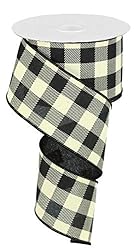 Plaid Check Wired Edge Ribbon - 10 Yards