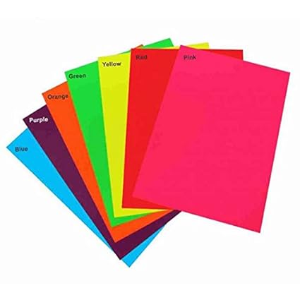 Total Home 20 Pc Blue 20 Pc Red 20 Pc Green 20 Pc Yallow A4 Size Fluorescent Colour Self Adhesive Sticker Labels Sheets Total Pc 80 Paper Amazon In Home Kitchen