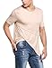 Hotouch Mens Hip Hop Irregular Hem Short Sleeve Tee (Light Khaki M)