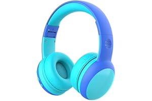 gorsun Kids Bluetooth Headphones, Portable Wireless Headset for Kids, Bluetooth 5.3, Over-Ear Toddler Headphones with Microphone, 85dB Volume Limited, 40 Hours Playtime (Blue)