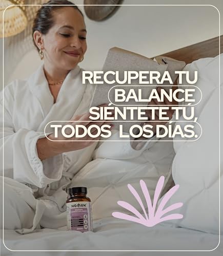 NOMUK Woman Hormo Balance Suplementos para Mujer Ginseng Panax Maca Shatavari y Schisandra Raíces y Hongos Adaptógenos Fórmula Vegetal para Rutinas de Bienestar 120 Cápsulas Veganas Naturales
