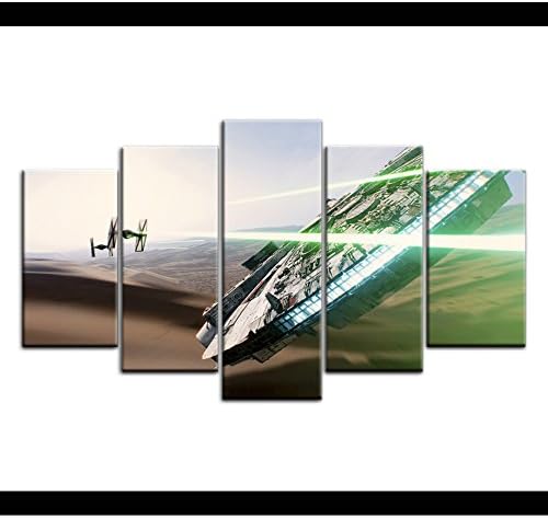 5 panel canvas art wall framed paintings Modern Art print star Wars Movie Poster Printed on canvas20x30x2 20x40x2 20x50x1(CM)^^^No frame^^^beige