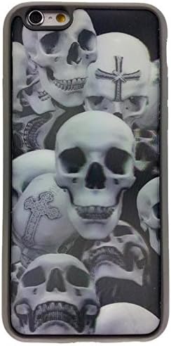 3D Hologram iPhone 6 and 6s 4.7 inch Skull Thin Flexible TPU Case Shock Absorb Impact Protection Cover Quick and Easy Install Snap On and Off for Perfect Fit Slim Lightweight