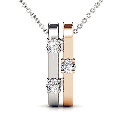 Fappac bar pendant necklace enriched with swarovski cry…