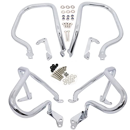 Worldmotop Highway Crash Bar Engine Guard For BMW S1000XR 2021 - Black, 25mm Tubular Steel, Frame-Mounted Protection