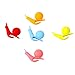 Happy Sales HSTF-5SN, 5pcs Snail Shape Silicone Tea Bag Holder Cup Mug Set