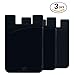 SHANSHUI Phone Credit Card Holder, 3 Pack Strong Sticky Cell Phone Wallet Stick On Card Holder for Phone Case Fits for All Smartphones - Black