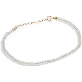 JIAJIA Women's 14k March Birthstone Bracelet, March - Aquamarine, Blue, One Size