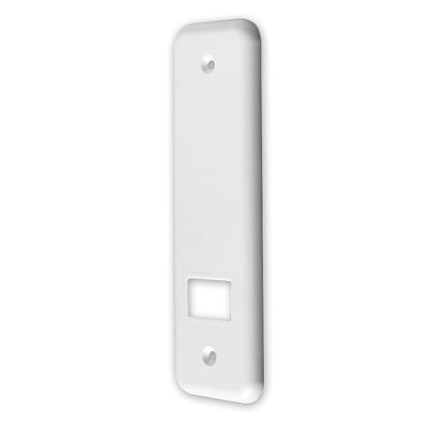 Deckplatte für Einlass-Gurtwickler 'M', abgerundet, Farbe: weiß, Lochabstand: 160 mm, Abmessungen: 210 x 64 x 8 mm, für Gurtb