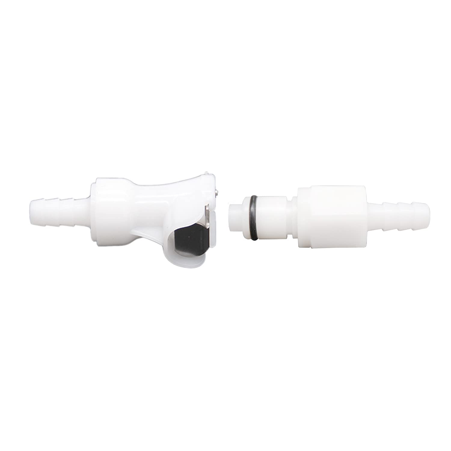 Photo 1 of Plastic Hose Quick Connector with Shut-Off,Gas and Liquid Quick Connector check valve Beer Line Tubing Quick Disconnect (1/4” Barb)
