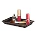 mDesign Storage Organizer Tray for Bathroom Vanity Countertops, Closets and Dressers - Holder for Guest Hand Towels, Watches, Earrings, Makeup Brushes, Reading Glasses, Perfume - Bronze