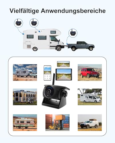 Stonvue 1080P Solar Magnetic Wireless Reversing Camera for Trailer | Night vision, 365 days standby, waterproof, battery operated, suitable for motorhomes, trucks and horse trailers