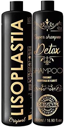 Lisoplasty Gold Line The Original 2 x 500ml | Brazilian Keratin Treatment | Progressive Brush | Keratin Smoothing System