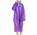RenBa Portable Rain Poncho 2 Pack Adult Reusable Raincoat with Hoods and Sleeves ( Bule / Purple )
