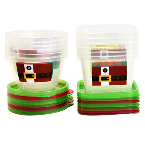 Gift Boutique Disposable Christmas Plastic Containers with Lid Covers
