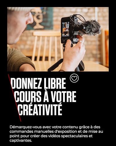 EOS R50 V + RF-S 14-30mm F4-6.3 is STM PZ - Appareil pour Le Vlog Compatible avec l'Objectif Canon RF | Matériel pour Créateurs de Contenu | Vlog et Voyage | Connexion Bluetooth