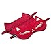 Drizzle Cat Eye Mask Natural Silk Sleep Mask Cute Smooth and Soft Eye Covers for Sleeping (Red)