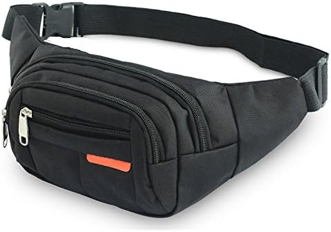 Meiyaa Fanny Waist Bag, Waterproof and Lightweight Sport BumBag Travel Pouch Fanny Packs with Adjustable Belt for Dog Walking Running Hiking