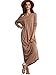MakeMeChic Women's Loose Scoop Neck Solid Dress