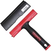 Triumph MK3 Straight Carbon Steel Scraper, 6-inch Double Edge Blade, Rubber Grip Handle