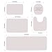 Effiliv Bathroom Rug Set 5 Piece - Memory Foam Bathroom Mat Set, Soft and Comfortable, Non-Slip Thick Absorbent Bath Mats, Machine Washable, Teal