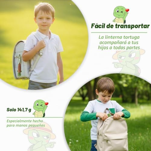Candeeiro recarregável para tartarugas para o exterior, lanterna LED, lanterna divertida e luminosa adequada para acampismo e exploração ao ar livre, passeios de cães, presente de aniversário