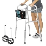 Vive Folding Walker [Plus Bag] - Front Wheeled Support