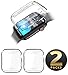 SUPCASE TPU Protective Case for Apple Watch 4 44mm 2018, [Built-in Screen Protector] Soft TPU Protector Case 2 Packs (Clear/Clear)
