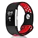 Band for Fitbit Charge 2 Heart Rate, Replacement Fitness Accessory Wristband (Z02-Black,Red, Large)
