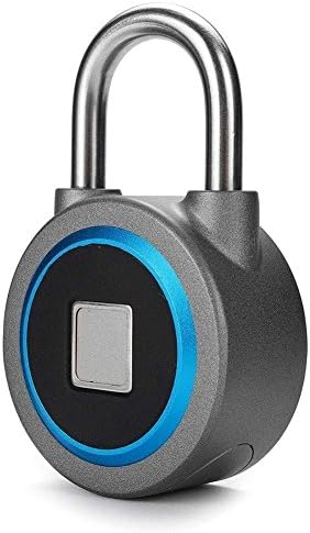 Fingerprint Lock, Bluetooth Connection Metal Waterproof, Suitable for House Door, Backpack, Suitcase, Bike, Gym, Office, APP is Suitable for Android/iOS