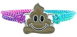 Neon Emoticon Bracelet Poop Face
