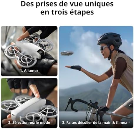Bundle Motion Fly More DJI Neo, Mini Drone avec Caméra 4K UHD pour Adultes