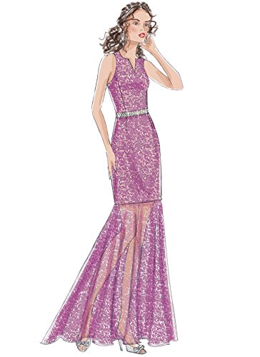 McCall's Patterns M7540E50 Misses' Princess Seam Top/Trumpet Dress and Skirt/and Tulip-Back Jumpsuit - Thumbnail 3
