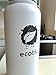 LOGO MAY SMEAR - Ecoblu 32oz Summer Wide Mouth Stainless Steel Water Flask - White - Double Walled BPA Free Hydro Insulated Large Water Bottle for Hot and Cold Liquids - Perfect for Men and Women