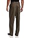 Savane Mens Big & Tall Wrinkle Free Flat Front Twill Pant, Shale, 48x30