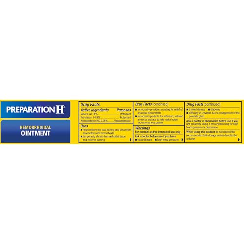 PREPARATION H HEMORRHOID SYMPTOM TREATMENT OINTMENT, ITCHING, BURNING & DISCOMFORT RELIEF, TUBE (2.0 OUNCE)