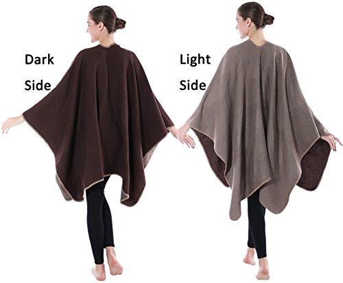 Blanket Poncho Capes for Women Camel