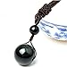 Koala Club Natural Obsidian Pendant for Men Lucky Blessing Chakra Bead