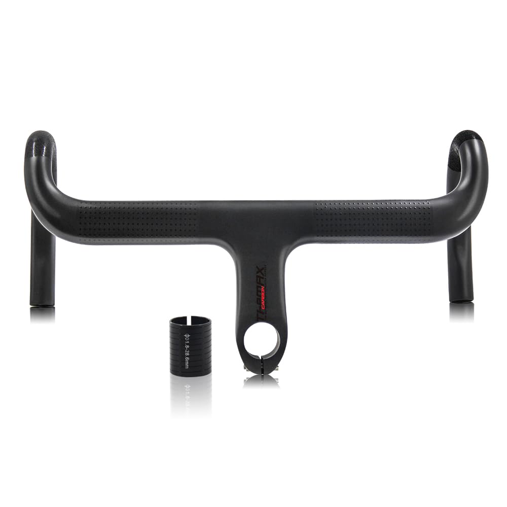 Alfa Pasca Carbon Fibre Handlebar 1/1-8 Inch Handlebar Carbon Racing 400 x 100 mm Bike Handlebar Hangers, Road Bike Accessories