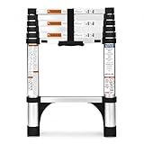 Telescoping Ladder, SocTone 12.5 FT Aluminum